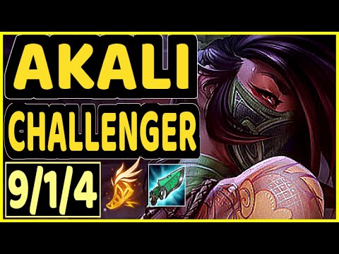 EVROT (AKALI) - 9/1/4 KDA CHALLENGER GAMEPLAY - BR
