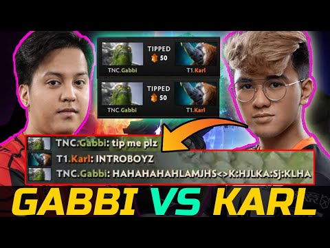 GABBI MID VS KARL - SAVAGE + FUNNY ALL CHAT STRAT DOTA 2