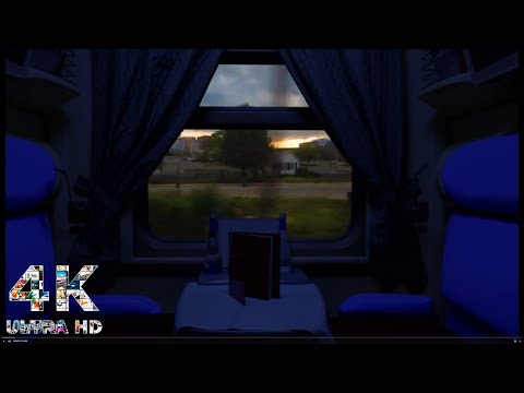 Sunset to Night Amtrak Ambience | Conductor | Sleeping, Studying, Relaxing | NO LOOP | 4K ASMR