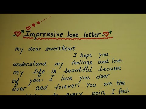 How To Write Very Impressive Love letter 💌 In English || Love 💘Letter In English || Love  Letter