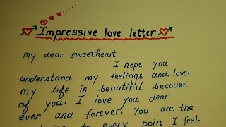 How To Write Very Impressive Love letter 💌 In English || Love 💘Letter In English || Love  Letter