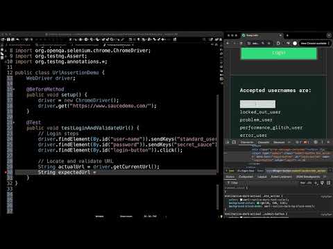 How To Assert Url Tutorial Selenium Testng Java