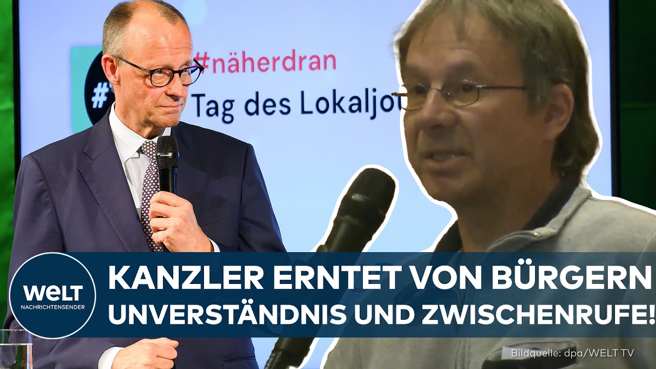 BÜRGER GRILLEN MERZ: Kanzler erntet Unverständnis und Zwischenrufe! | Tag des Lokaljournalismus