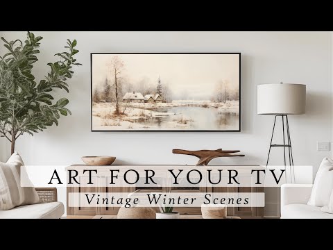 Vintage Winter Scenes Art For Your TV | Winter Slideshow For Your TV | Winter Art Video | 3 Hrs | 4K