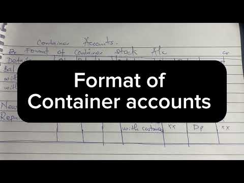 Container accounts Accounting
