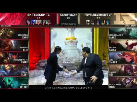 SKT vs RNG Highlights Game 1 Worlds 2019 Group C Day 2 | SK Telecom T1 vs Royal Never Give Up