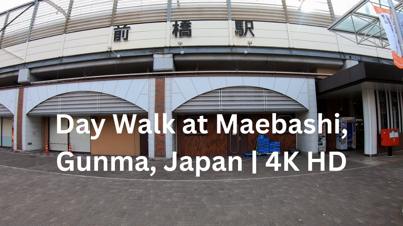 Immersive street-level walking tour through Maebashi Downtown, Japan, showcasing authentic urban landscapes, local architecture, and the vibrant atmosphere of the city's neighborhoods