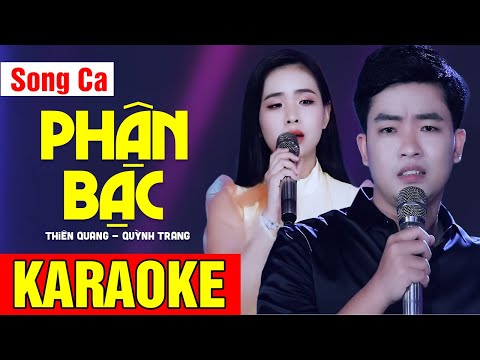 Karaoke PHẬN BẠC - SONG CA | Beat Chuẩn Thiên Quang ft Quỳnh Trang