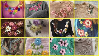 Easy Hand embroidery designs for dresses / shirts / sweatshirt / t shirts / kurti / sweater / tops