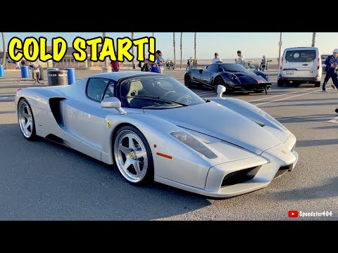 Ferrari Enzo Loud Engine Cold Start With Aftermarket Exhaust