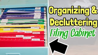 Organizing & Decluttering Filing Cabinet / Organize Office Space / Files