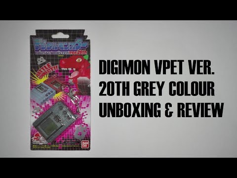 Digimon Vpet Version 20th Grey Colour Unboxing & Review