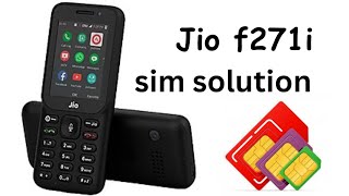 jio f271i insert sim solution