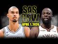 San Antonio Spurs Vs Golden State Warriors Full Game Highlights April 1 2026 NBA Season