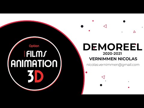 Showreel HEAJ 2020-2021- VERNIMMEN Nicolas -  Film d'Animation 3D (Juin 2021)