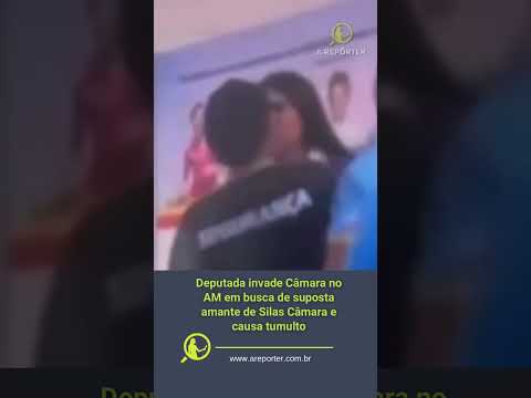 🚨 Tumulto em Rio Preto da Eva!A deputada federal Antônia Lúcia invadiu a Câmara Municipalmp4