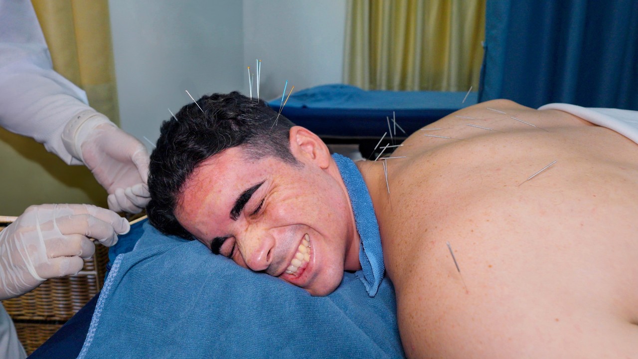 ASMR: Thai-Chinese Head, Neck, Shoulder Acupcunure, Cupping & Hammer Massage