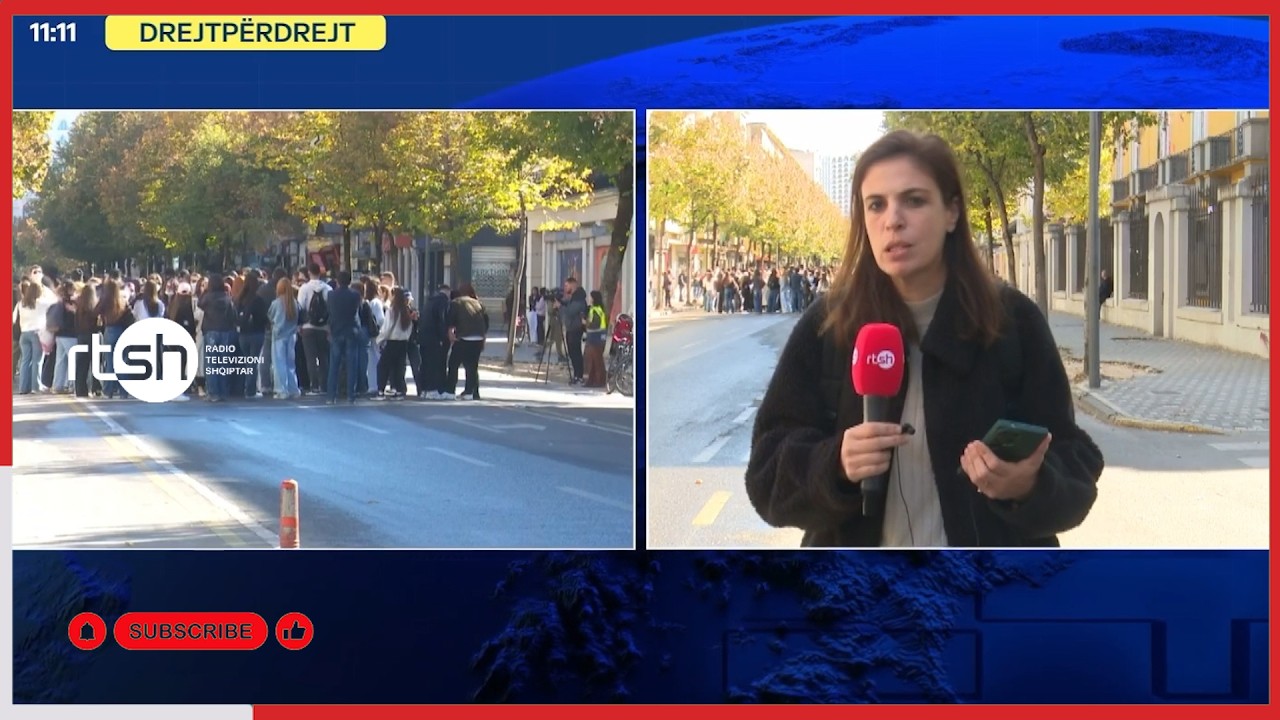 Studentët protestojnë para Ministrisë së Arsimit, tubimi vijon pa incidente