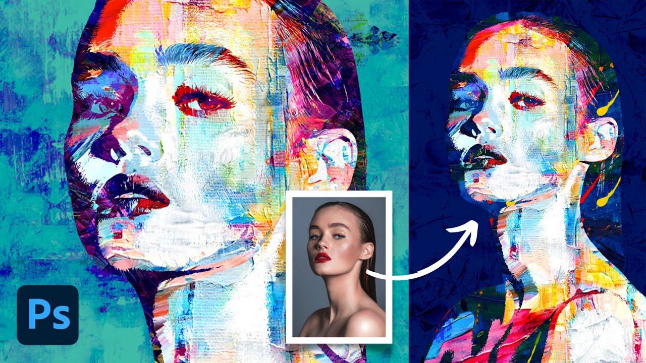 The Best Abstract Painting Effect ! 😱 Photoshop Tutorial