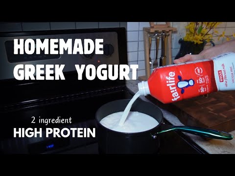 How To Make HIGH PROTEIN Greek Yogurt At Home (only 2 ingredients)