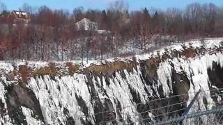 preview picture of video 'Cohoes Falls and Mohawk River icicles in January'