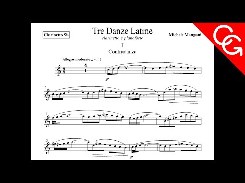 MANGANI TRE DANZE LATINE - Contradanza Corrado Giuffredi, clarinet
