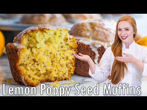 The BEST Lemon Poppy Seed Muffins Recipe!! EASY &amp; Delicious Recipe!