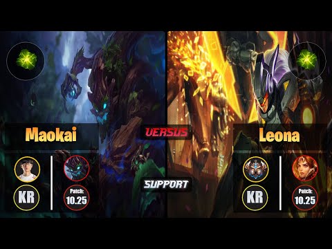 Effort MAOKAI (Support) [Aftershock] VS LEONA - Challenger KR Patch 10.25