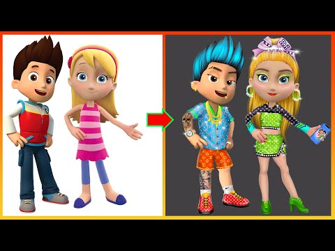 Ryder Paw Patrol And Katie Paw Patrol Glow Up Gucci, LV - Paw Patrol The Movie