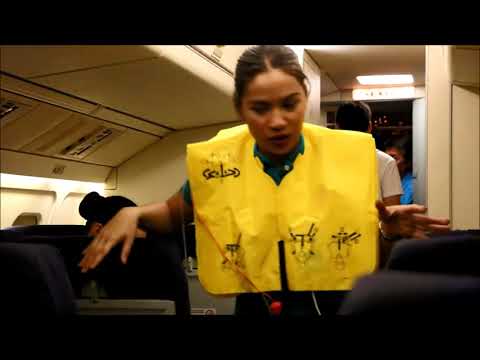 Cabin Crew during Emergency Landing/ Ditching (Partial Evacuation Demo)