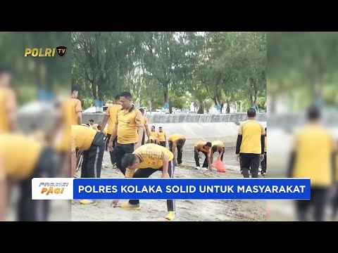 POLRES KOLAKA GELAR OLAHRAGA PAGI DAN BAKSOS