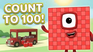 Numberblocks Bus Adventure | Can You Catch It | Learning Numbers 50–100