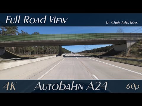 Schleswig-Holstein, Germany: Autobahn (A24), Gudow - 4K (UHD/2160p/60p)