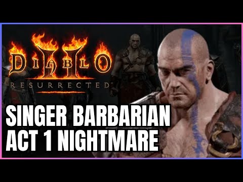Diablo 2 Resurrected - Nightmare Act 1 with Singer Barbarian | OP Gear & Fast Leveling!