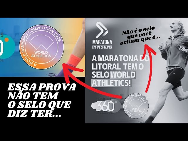 Maratona brasileira diz ter selo World Athtletics mas não tem não....