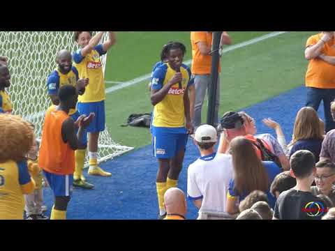 Sochaux / SSEP Hombourg-Haut  : Skelly Alvero lance le cri de joie avec les supporters de Sochaux