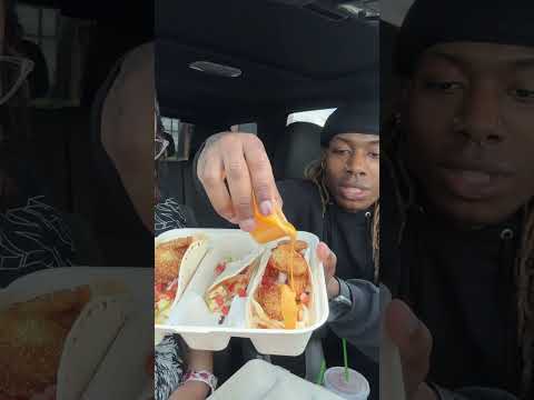 Trying Zaxby’s NEW Chicken Finger Tacos!! We Added Fried Pickles😭