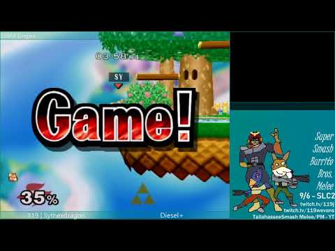 SLC2 - 9/6 - SSBM Singles - 119 | Sythexdragon (Fox) Vs. Diesel+ (Sheik) - WR2