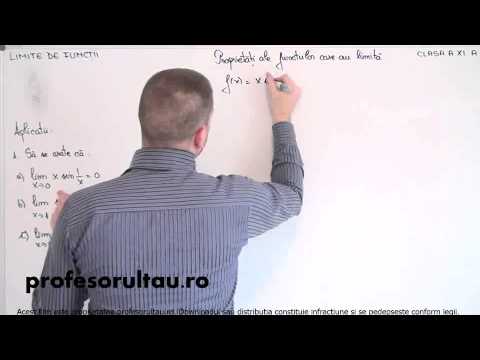 09   cls11   Limite de functii   proprietati ale functiilor care au limita   aplicatii