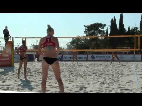 Beach Volleyball Russia Final 2014 Sochi Abalakina-Dabizha and Dyachuk-Novikova