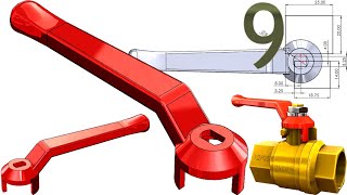 9-Project 54| Ball Valve 1|SolidWorks Tutorial: handle