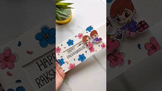Raksha Bandhan gift card idea #rakshabandhan #rakhi #diy #easy #art #craft #cards