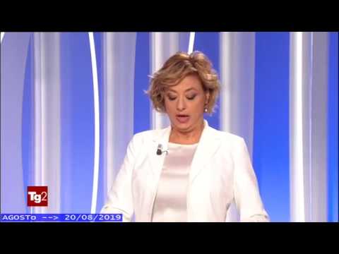 TITOLI TG2-sera 20 agosto 2019 MarteDì / PRIMA: Conte in Senato annuncia le sue dimissioni