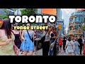 Toronto Saturday Yonge Street Downtown Walking Tour Canada 4k