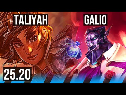 TALIYAH vs GALIO (MID) | 12/0/6, Legendary | EUW Diamond | 25.20