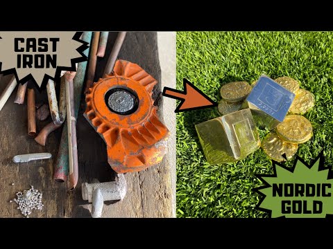Nordic Gold From Scrap - Melting Cast Iron - Trash To Treasure - ASMR Melting Metal
