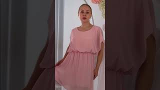 PRETTY - šifónové šaty - pivoňková, velikost sedne od S do XL