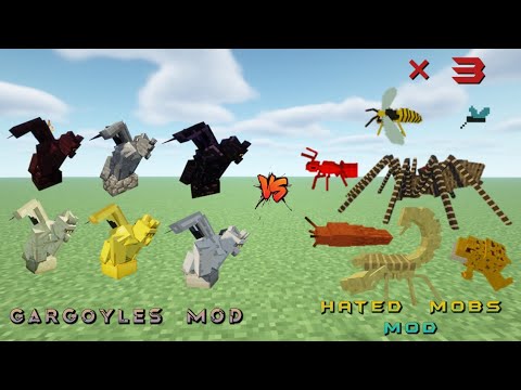 All Gargoyles MOD TEAM VS. 3 Hated Mobs MOD TEAM in MINECRAFT. #minecraft #versus #mobbattles