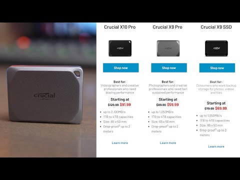 Crucial X9 vs X9 Pro vs X10 Pro: Portable SSDS Compared