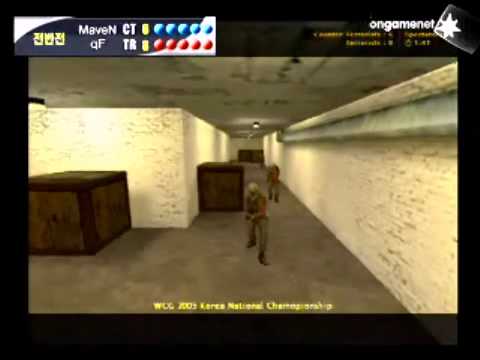 WCG 2005 KOREA NF- CS Round8 1 Match: quakeForever vs MaveNCrew